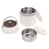 Insulated Lunch Container White Wide Mouth Portable Stainless Steel Vacuum Insulated Food Jar with Handle for Office