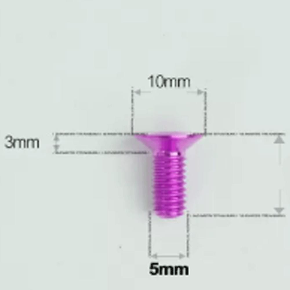 Mutliple Color M5 P0.8mm 8/10/12/14/16/18/20/25/30/35/40mm GR5 TC4 Titanium Alloy Countersunk Screw Bolt Flat T25 Torx Head