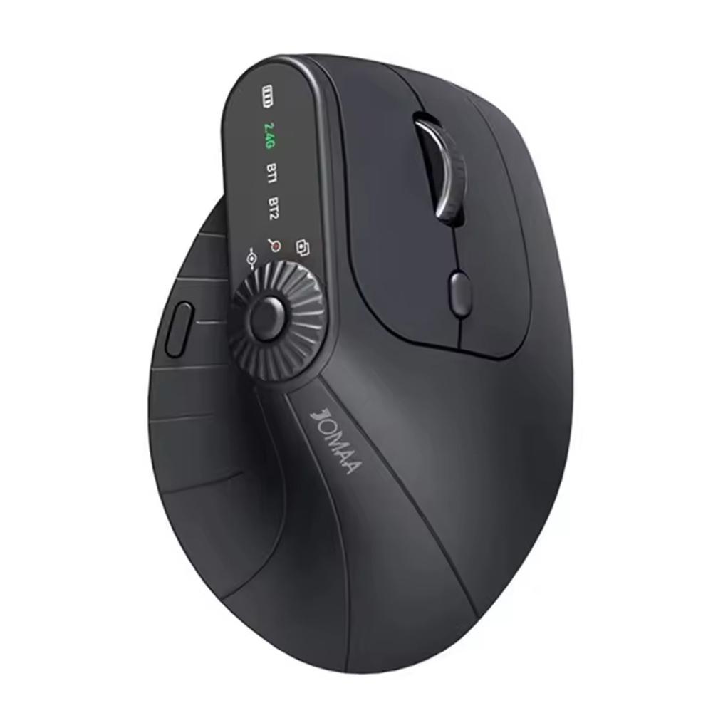 Vertical Wireless Mouse Rechargeable Bluetooth-Compatible +2.4GHz Laptops Computer PC Mice 1000/1200/1600/2400 DPI for Laptop PC
