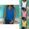 Premium Quality Women Sleeveless Blouse Vest Top Summer Casual V Neck Tank T-shirt Beach Shirts For Effortless Style