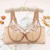 Sexy 3D Embroidered Lace Shell Cup Bra Set for Side Breast Enhancement and Smaller Busts