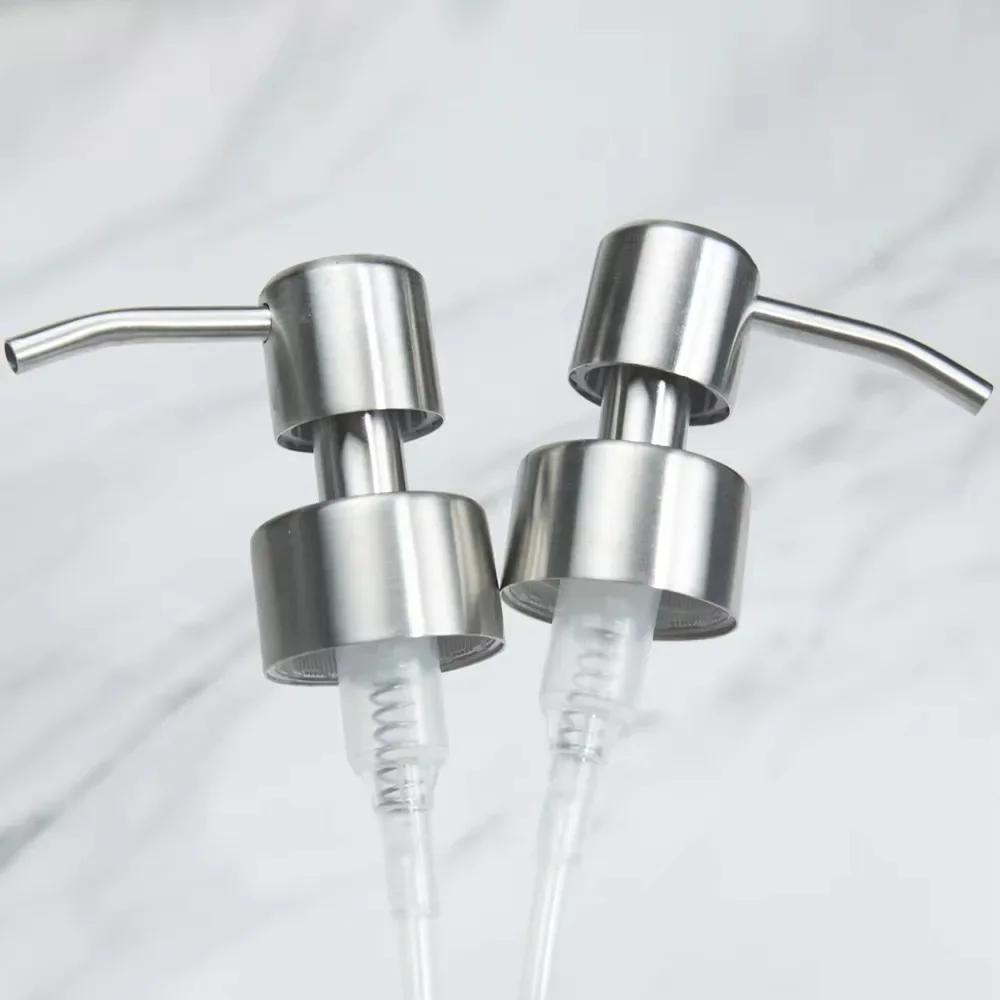 Hand Liquid Soap Pump Dispenser 304 Stainless Steel Head Nozzle for Bathroom Kitchen Foam Soap Shampoo Dispenser Accessories
