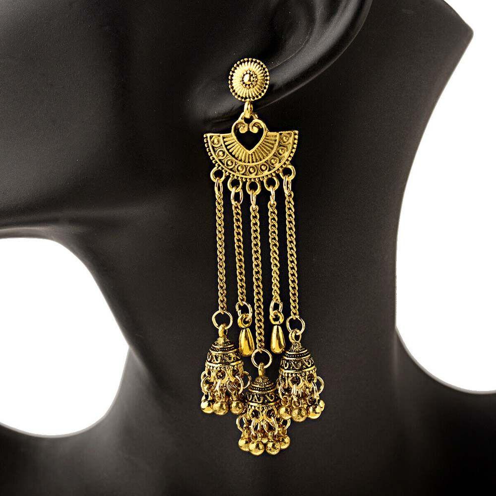 Gypsy Indian Metal Jhumka Gift For Women Jewelry Dangle Earring Drop Earrings Studs Earrings