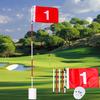 Golfs Putting Green Flags and Hole Cup Portable Golfs Flagstick Double-Sided Numbered Golfs Flags for Yard Backyard