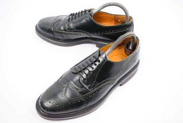 

LLOYD Leather Wingtip Dress Shoes [26.0/Dark Green] Germany