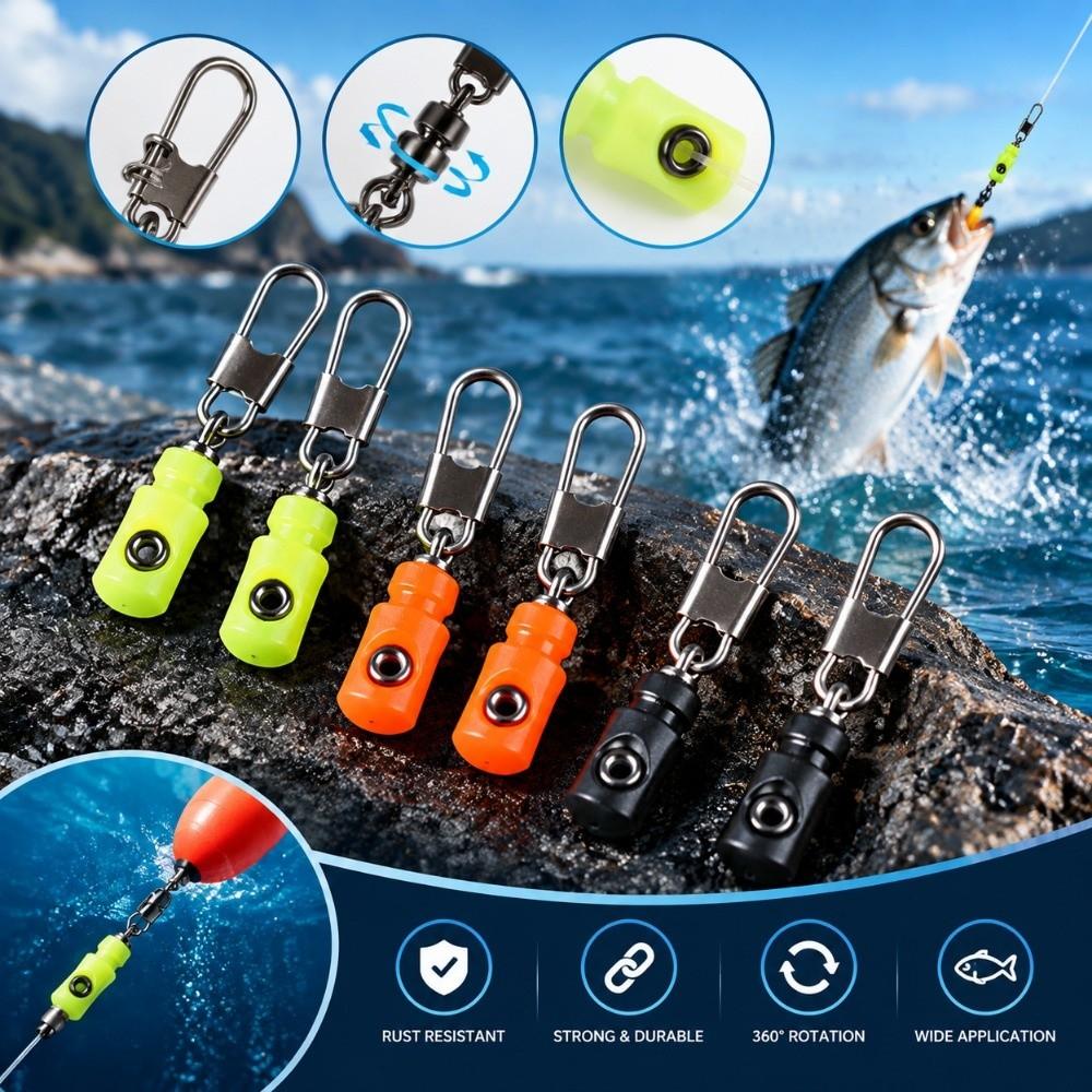 3Pcs Clip Set Fishing Plug Connector Rotating Fishing Float Hanging Tackle Assembly