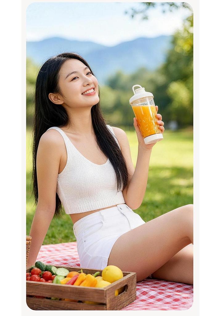 Electric Blender Shaker Cup - Long Battery Life, Portable, Durable Plastic Sports Bottle