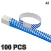 50/100Pcs Mosaic Pattern Colorful Paper Wristbands Waterproof Disposable Bracelets For Parties, Concerts, Festivals