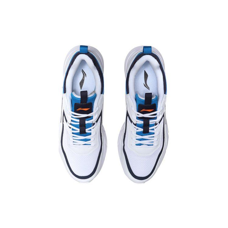 Li Ning Versatile Slip Resistant Abrasion Resistant Low Top Running Shoes Men's Dark Pea Blue ARHP267-2