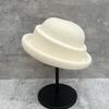 Autumn and Winter Republic of China Style Retro Level Black Top Hat Women's Autumn and Winter Wool Bucket Hat Hepburn Style Washbasin Hat