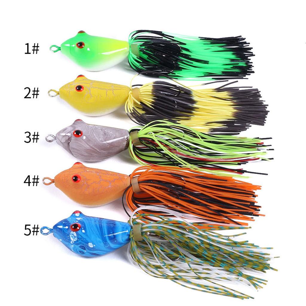 10cm 8.4g Simulated Frog Bait Topwater Frog Lures with Treble Hook Ray Frog Crankbait Lures Swimbait Fishing Lure