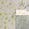5D Mini Flowers Colorful Wreath Daisy Delicate Shiny Rhinestone Spring Self Adhesive NailArt Decorations Stickers Manicure Decal