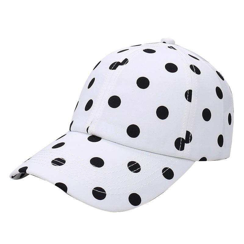 Japanese Xiaoxiangfeng Polka Dot Baseball Cap Spring And Summer Big Head Circle Show Face Small Fashion Versatile Shade Cap