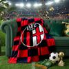 Football Bologna Blanket Lightweight Ideal Bedding Blanket Perfect for Travel, Camping, Living Rooms, Offices, Sofas, Fan Christmas Gift