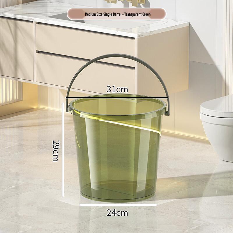 ZISIZ Thickened Transparent Water Storage Bucket
