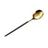 Qianxing 410 Stainless Steel Portuguese Black Gold Dinner Spoon Set