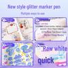 Double-Headed Glitter Marker Fluorescent Pen for Art, DIY, and Dual-Color Notes