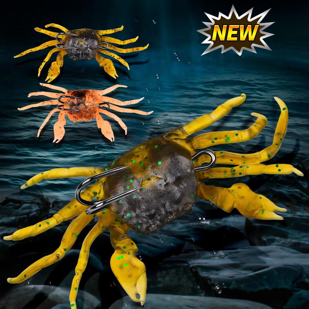 Submerged Crab Soft Bait Long-range Biomimetic Bait 13cm 32.5g Hook Anti Hanging Bottom Simulation Lure Fake Bait Fishing Gear