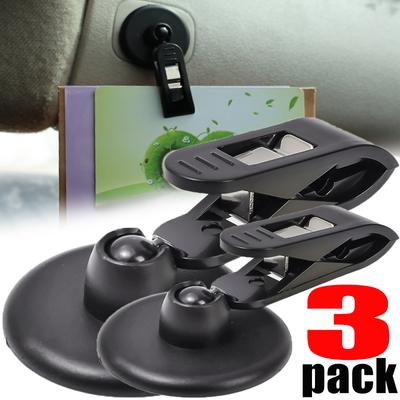 Suction Cup Ticket Clip Car Interior Window Clip Fixture Suction Cup Removable Card Clip Ticket Clips Car Towel Ticket Organizer