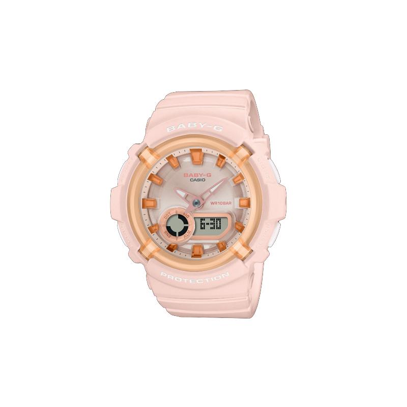 

Casio CASIOBABY-G series 100 meters waterproof quartz movement resin strap Japanese and Korean watch women s watch pink dial BGA-280SW-4A розовый