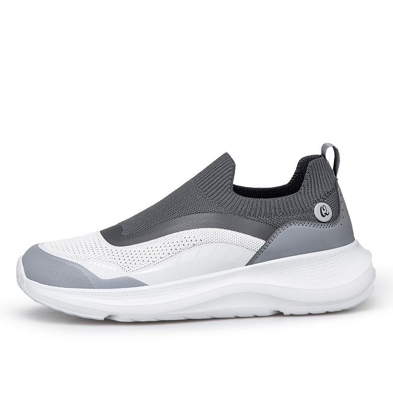 Couple soft-soled hiking shoes sneakers new mesh breathable shock absorption lightweight thick-soled casual shoes