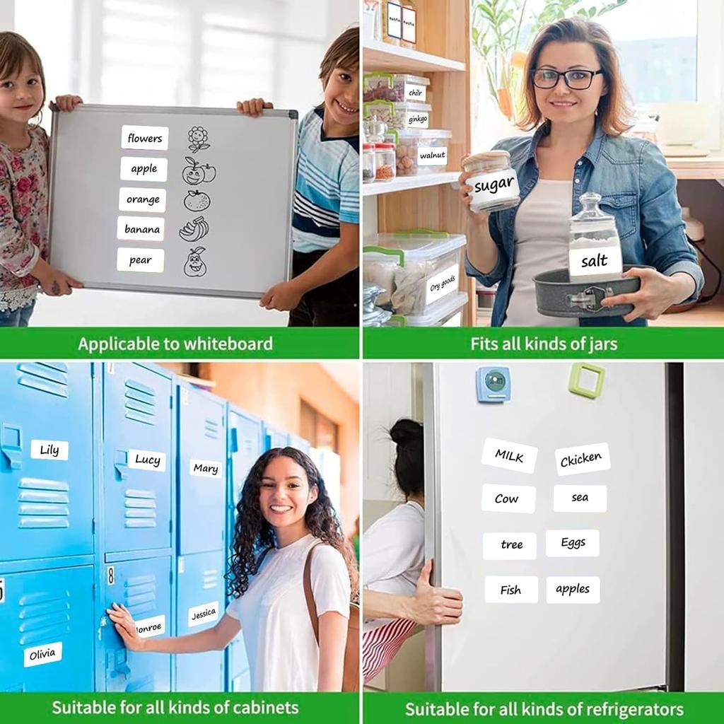 Reble Dry Erase Labels for Organizing, Storage Bin, Craft, Jars, Pantry Labels, Sticky Notes for Office School Home Gift Chioce, Removable (2x4
