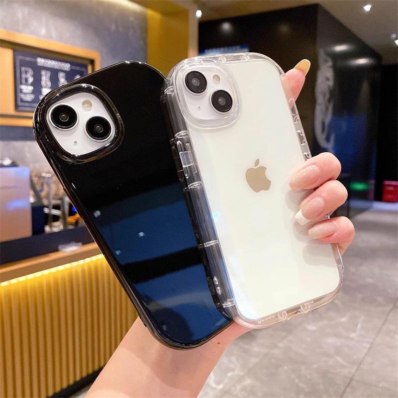 Glossy TPU Soft Case Suitable for IPhone 14 Phone Case 15 High-end Solid Color 13pro Protection Case