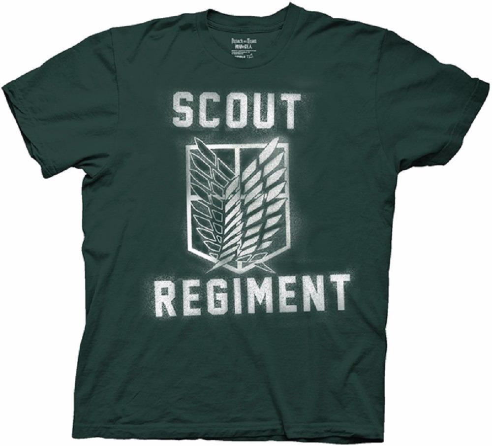 Attack On Titan Splatter Paint Scout Regiment Adult T-shirt L