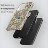 3D Floral Embroidery iPhone16 Pro Max & iPhone 15/11 Case with Double Layer Film Protection