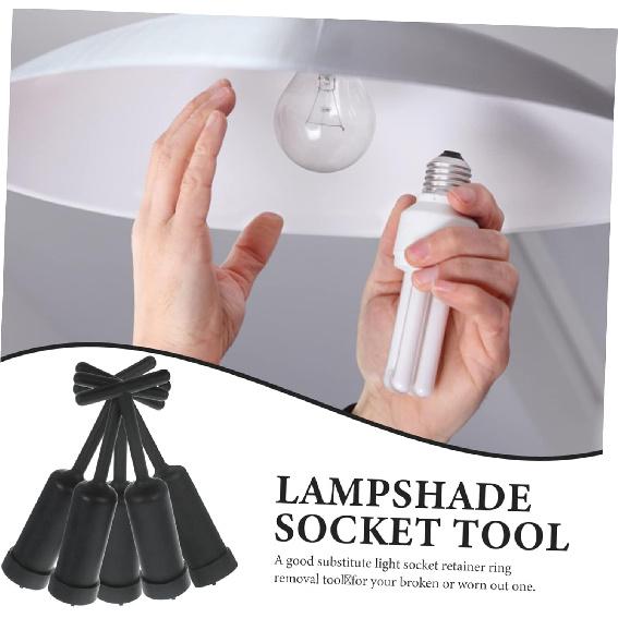 5 шт. Инструмент для снятия кольца патрона абажура Ключ для стопорного кольца светильника Прочная замена для сломанных колец патрона лампы Простой в использовании и
