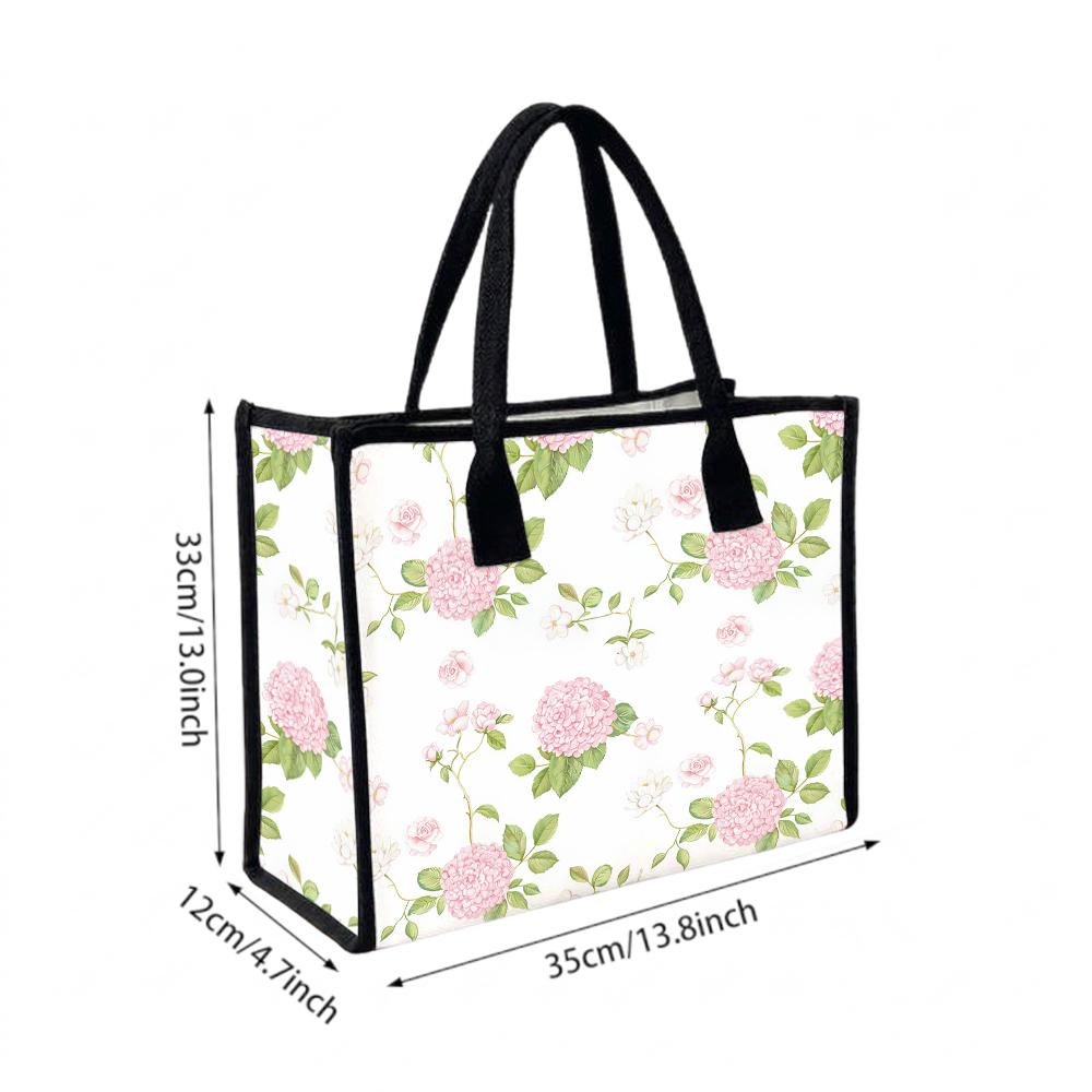 Elegant Floral Tote Bag for Daily Commute Shopping Versatile Fashion Shoulder Bag