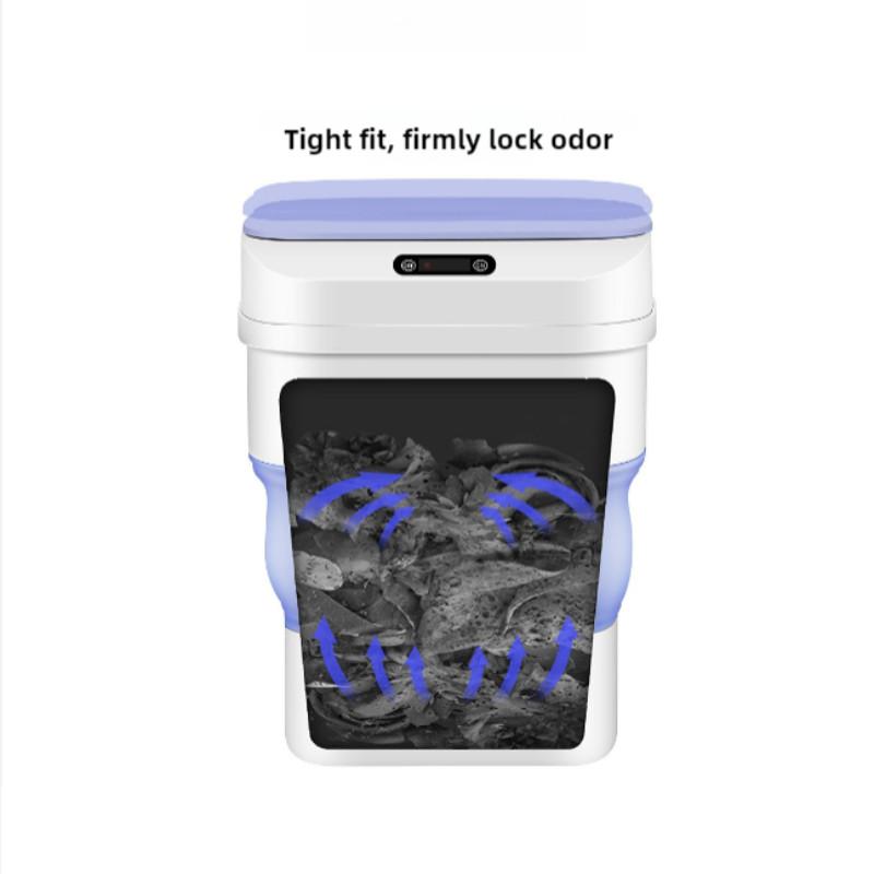 17.5L Large Capacity Household Intelligent Induction Folding Garbage Can Living Room Kitchen Automatic Garbage Storage Bin