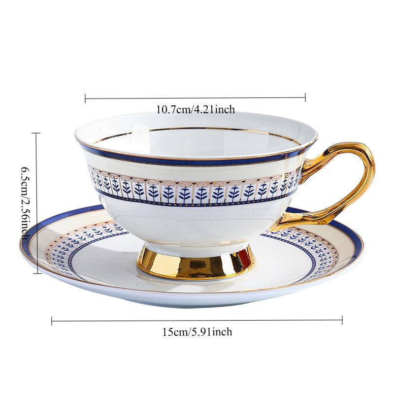 British style European ceramic bone china coffee cup and saucer set, premium British afternoon tea set, tea cup gift box