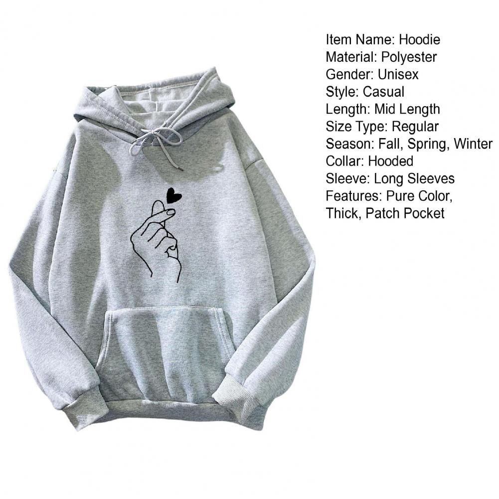 Hanorac unisex, toamnă, iarnă, cu manșetă elastică, buzunar cu plasture, gros, pluș, în culori uni, imprimat, cu glugă, cu șnur