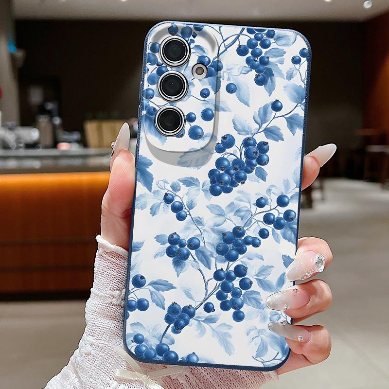 Book Flowers Print Case For Samsung A18 A57 A37 A17 A56 A36 A26 A16 A55 A35 A25 A15 A54 S21 FE S22 S23 S24 Plus S25 S26 Ultra Silicone Cover