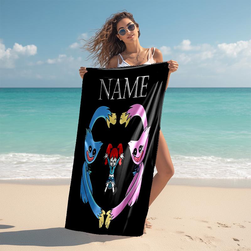 Personalized Customized Proof Beach Towel with Poppy Playtime Pattern - Soft, Absorbent,quick-drying,perfect Swimming,camping&bathing