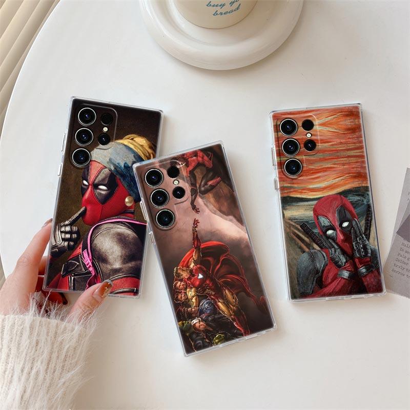 Marvel Oil Painting Transparent Case For Samsung Galaxy S26 S25 Ultra S24 S22 S26 Plus S20 S23 S21 S25 FE 5G Clear Silicon Cover