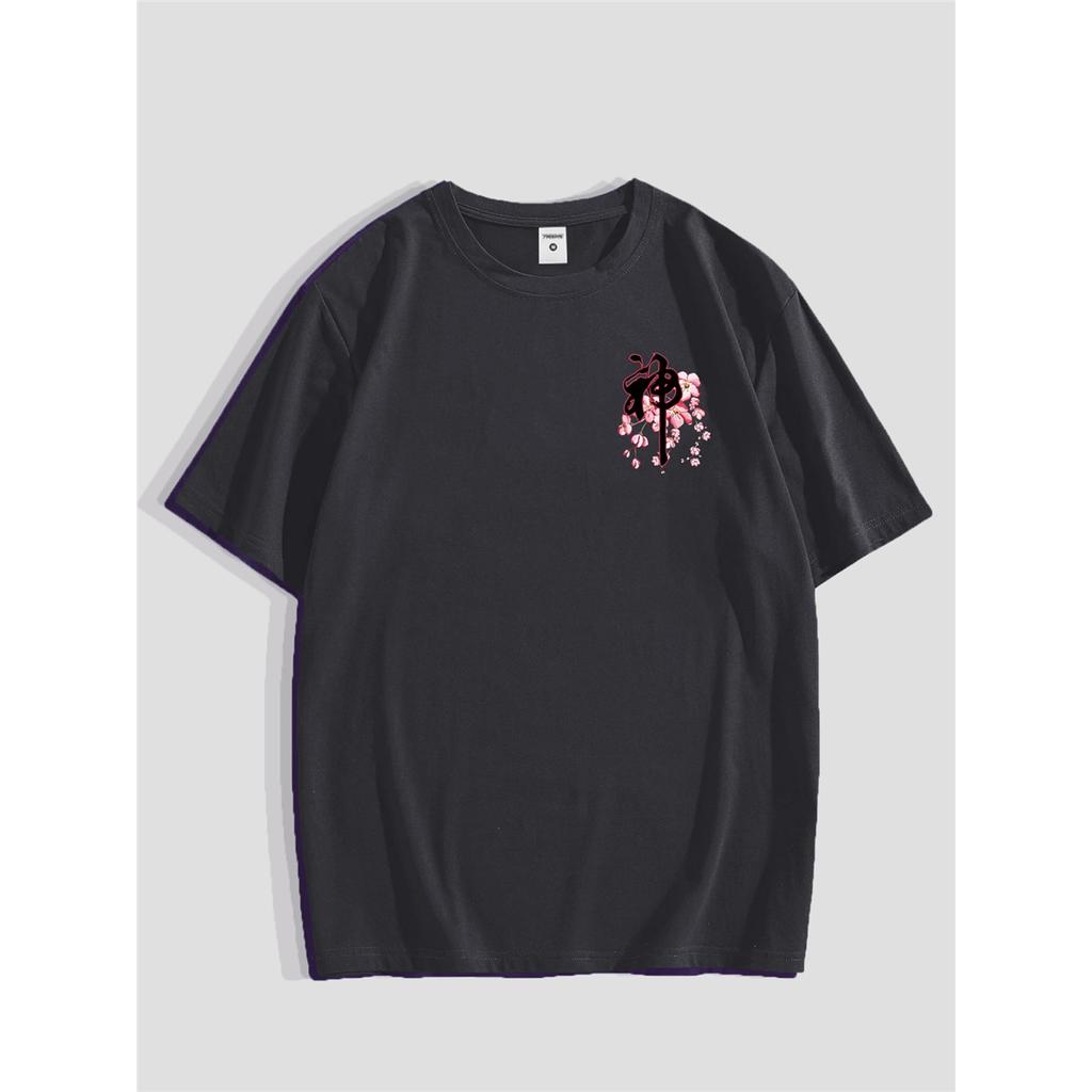Street Fashion Geisha Mask Summer T-Shirt for Men And Women