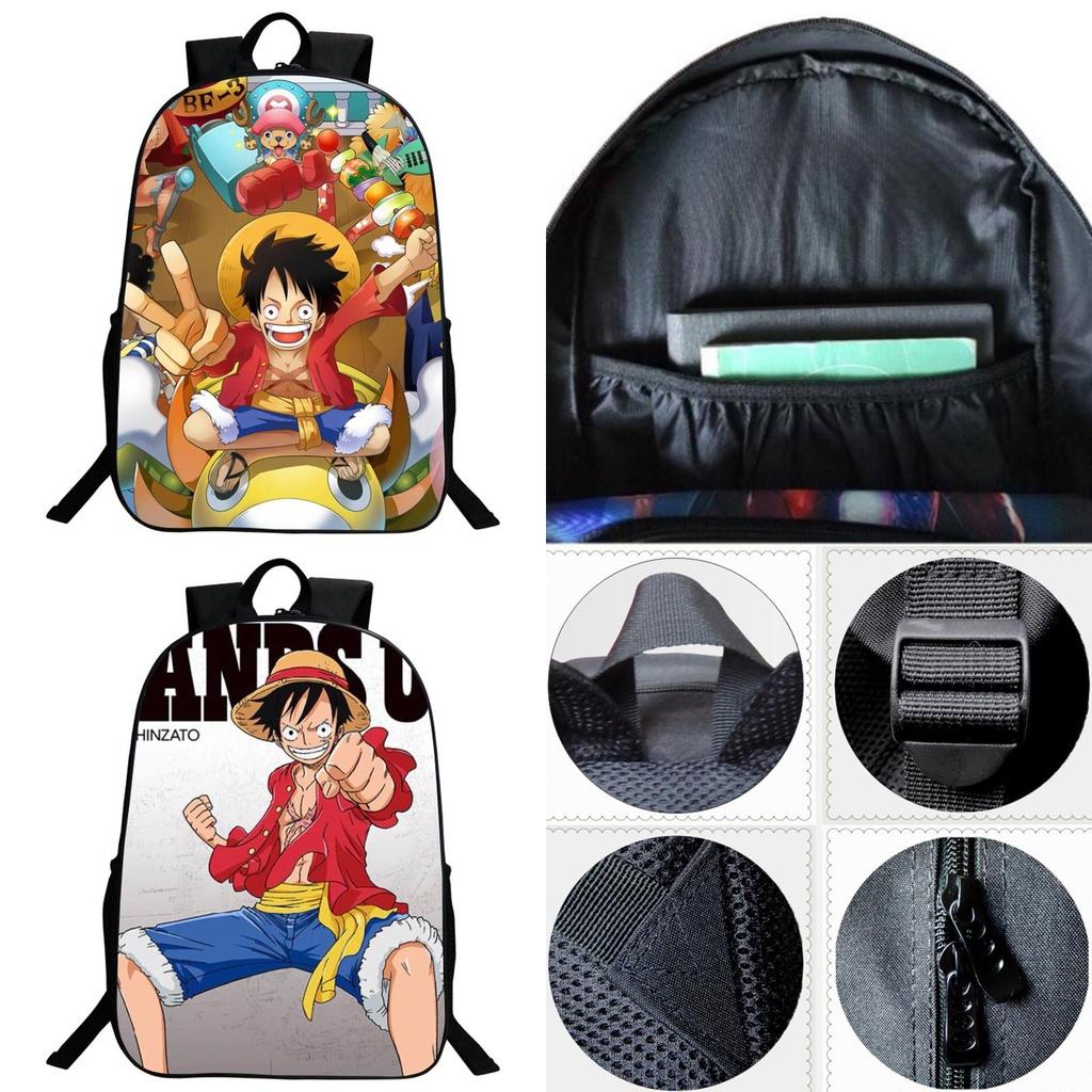 Grande Capacità Anime One Piece Monkey D. Zaino di Luffy per la Scuola e i Viaggi