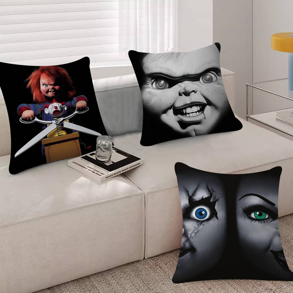 Horror Chucky Dziecięca Zabawa Poszewki na Poduszki Kreskówka Sofa Dekoracyjne Dom Dwustronny Druk Krótki Plusz Urocza Poduszka