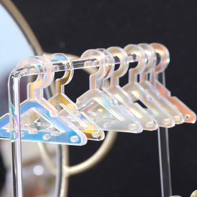 Jewelry Organizer 16pcs Hangers Shaped Jewelry Holder Clothes Hanger Ear Studs Stand  Women Girls