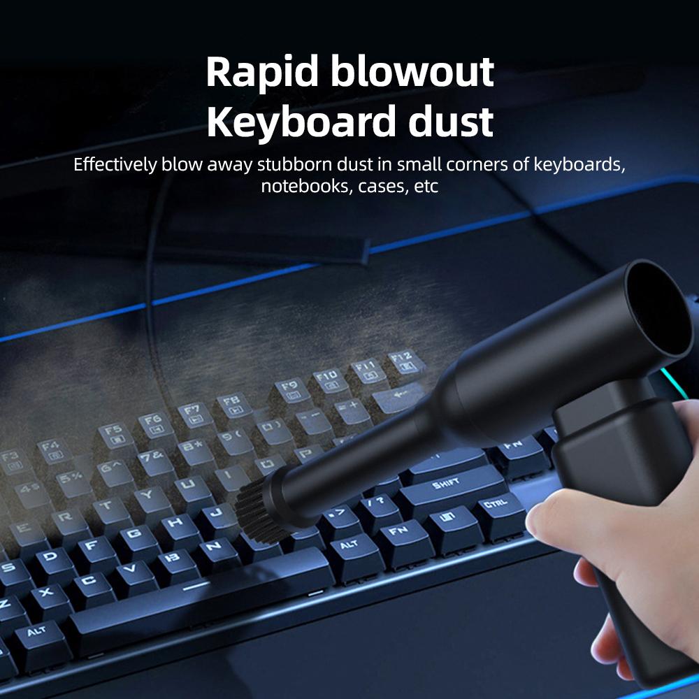 67000RPM Multifunctional Electric Air Duster and Inflator with Brushless Motor Rechargeable Cordless Air Blower with Needle