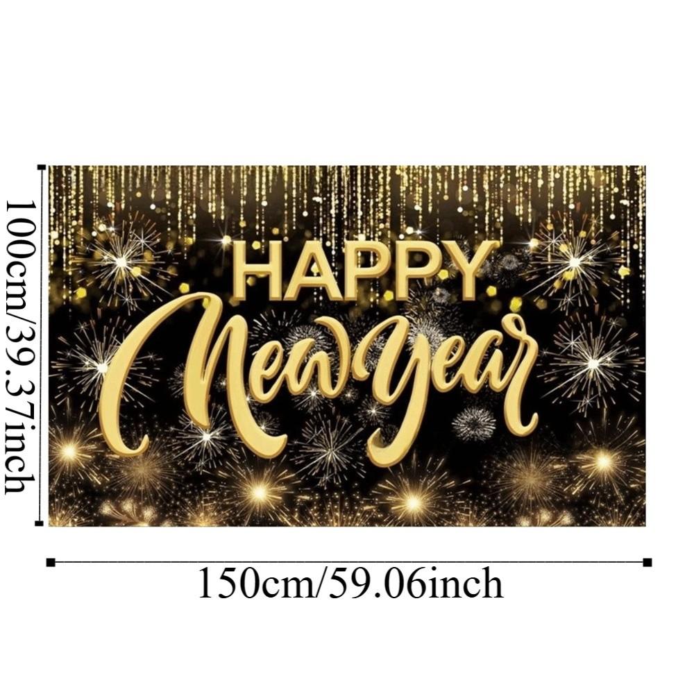 Banner 2026 Background Cloth 150x100CM New Year Wall Decor Cloth New Year Backdrop Porch Sign