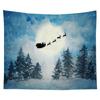 Nordic Christmas Tapestry Watercolor Christmas Tree Print Bedside Hanging Cloth Bedroom Background Cloth