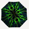 1pc Psychedelic Patterns Automatic Open/Close Umbrella with Windproof, 8-Rib Sturdy Canopy, Durable Ribs, Fashionable Design1198A