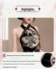 Lace Embroidered Backless Velvet Cheongsam Set