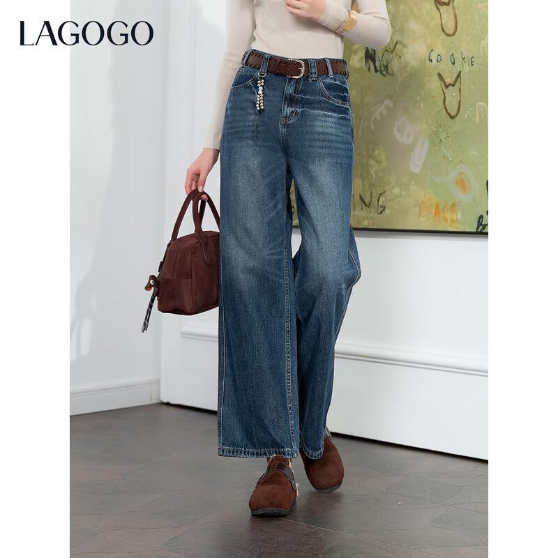 LAGOGO 2025 High-Waist Slimming Retro Women s Jeans S