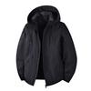 Men's Casual Workwear Hooded Jacket, Color-blocked Zipper Pocket Coat, Waterproof And Windproof Down Jacket