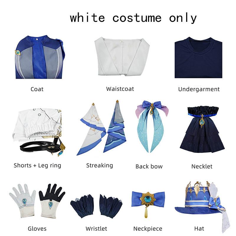 Furina Cosplay Kostüm Furina De Fontaine Focalors Cosplay Outfits Mit Hut Für Anime Comic Con