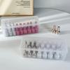 Rectangle Nail Polish Storage Box Transparent Plastic Nail Polish Storage Case Large Capacity Nail Wear Storage Container